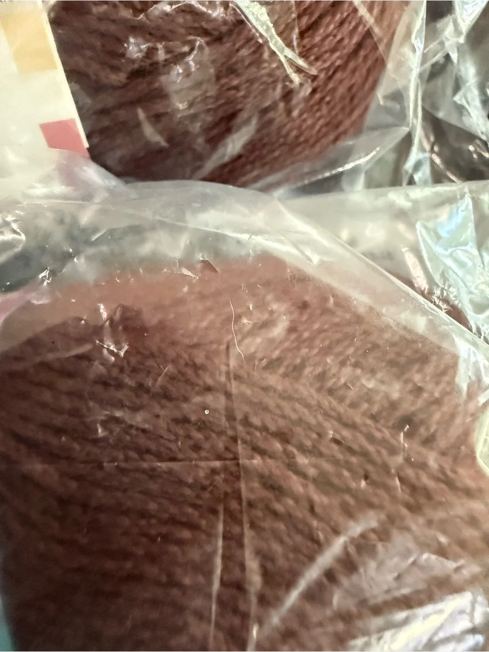 Lion Brand Yarn 24/7 Cotton- 2 Skeins Coffee Beans - Deep Brown